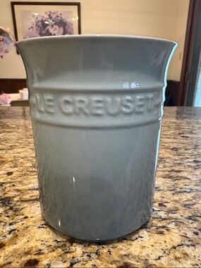 Le Creuset Gray Stoneware 1L Utensil Crock, Sea Salt